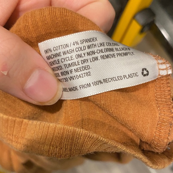 Wild Fable Ribbed Long Sleeve Brown Top - Picture 4 of 4